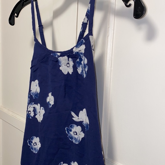 Old Navy Size 14 Blue White Floral Print Dress - Picture 8 of 9